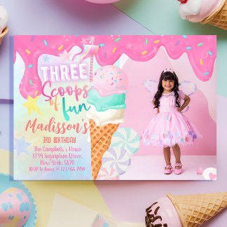 Invitation photo Trois Scoops de Fun