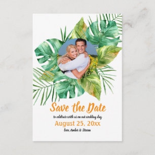 Invitation Photo Tropical Sauvegardez l'annonce de la date