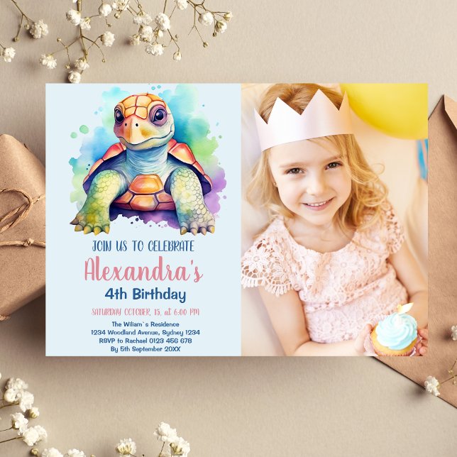 Invitation Photo Under the Sea Ocean Animals Anniversaire (Créateur téléchargé)
