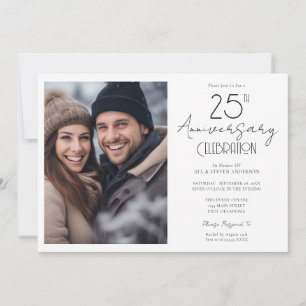 Invitation Photo unique du 25e anniversaire du Mariage