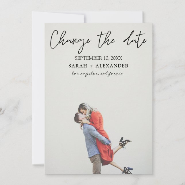 Invitation Photo - Vertical Changer la date - Texte du haut (Devant)