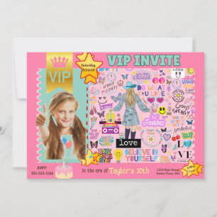 INVITATION PHOTO VIP PERSONNALISÉE POUR LES FILLES