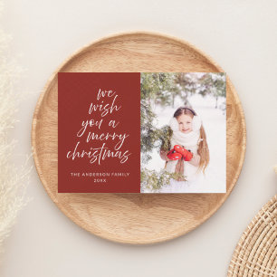Invitation Photo We Wish You a Merry Christmas Holiday Card