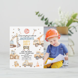 Invitation Photo Yellow Boys Construction sale 3ème anniversa