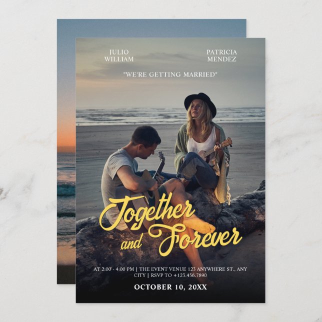 Invitation Photogenic wedding  (Devant / Derrière)