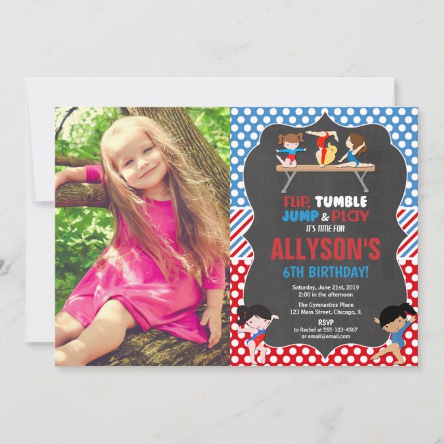 Invitation Photographie d'anniversaire des Jeux olympiques bl (Devant)