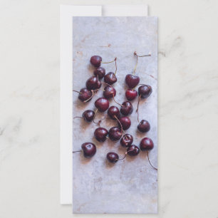 Invitation Photographie de Cerises Rouges Fraîches