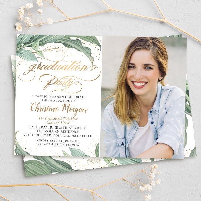Invitation Photographie de la partie de graduation du script  (Créateur téléchargé)
