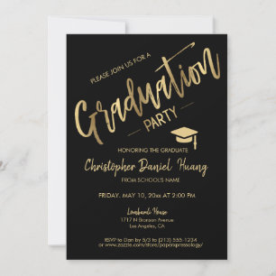 Invitation Photographie de la partie de graduation minimale e