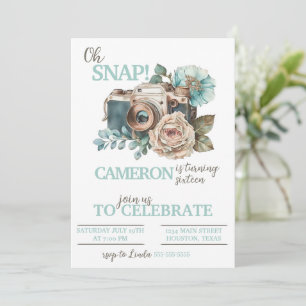Invitation Photographie de l'invitation de fête d'anniversair