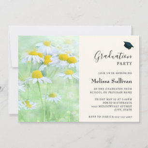 Invitation Photographie de marguerites dans un champ pour la 