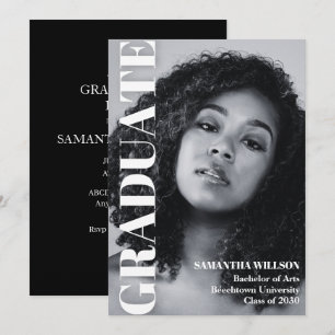 Invitation Photographie esthétique du diplôme