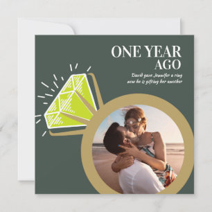 Invitation photos de bague péridot pour la fête du 1er annive
