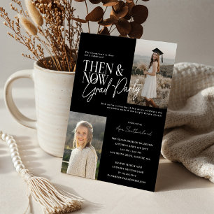 Invitation Photos de la fête de graduation minimale d'alors e