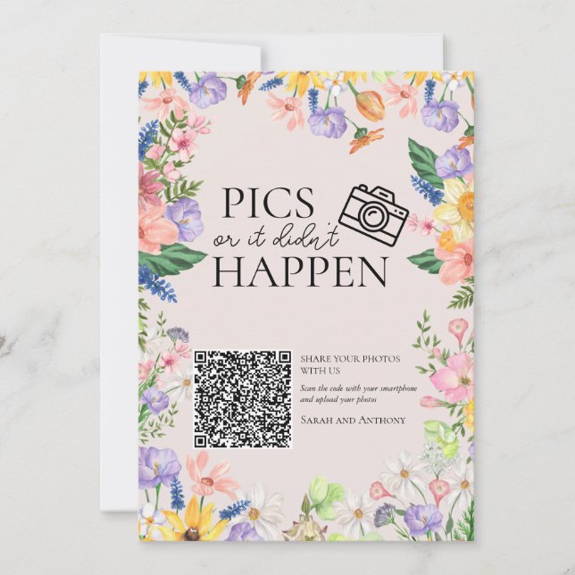 Invitation Photos de printemps fleurs sauvages ou il n'est pa (Devant)