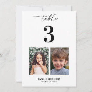 Invitation Photos d'Enfance Photos et Qr Code 5x7 Mariage