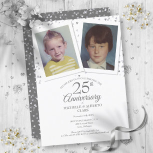 Invitation Photos d'enfance pour les 25 ans d'anniversaire de