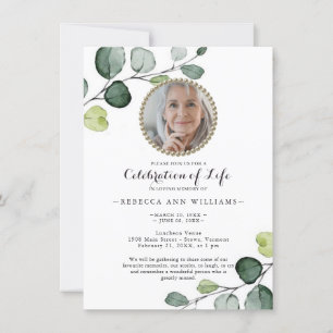 Invitation Photos miniatures Foliage Célébration de la vie