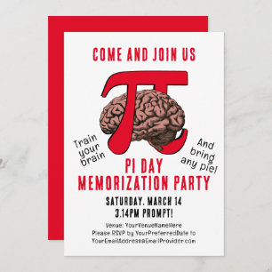 Invitation PI DAY Memorization Party