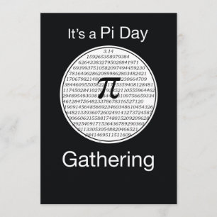 Invitation Pi Day Party Circle, Customizable