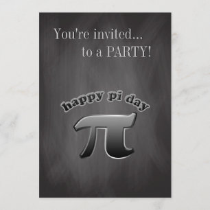 Invitation Pi jour tableau   pi symbole 14 mars national