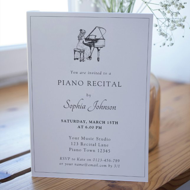 Invitation Piano Considérant Concert de musique (Créateur téléchargé)