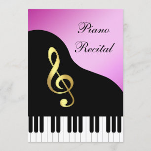 Invitation Piano élégant