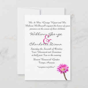 Invitation Piazza rose fleur de cactus en fleur