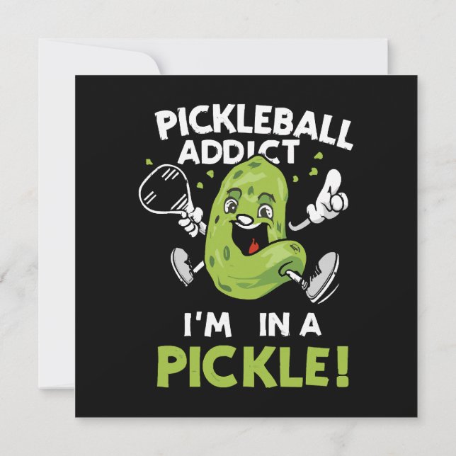 Invitation Pickleball drôle (Dos)