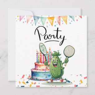 Invitation Pickleball fête anniversaire