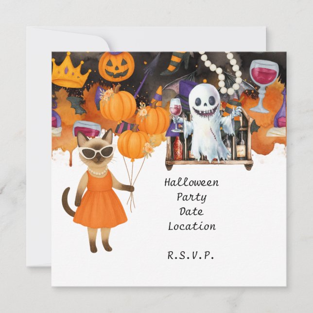 Invitation Pickleball Halloween Party pour Amoureux de les ch (Devant)