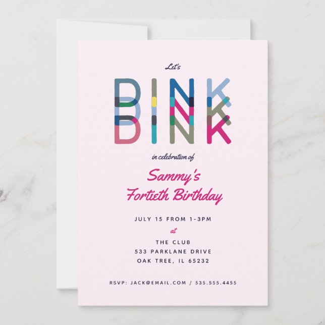 Invitation Pickleball Party Sports permet Dink Party Invitati (Devant)