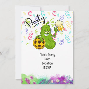 Invitation Pickleball Player Party enregistrer la date