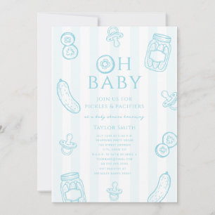 Invitation Pickles & Pacifiers Garçon Baby Shower