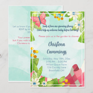 Invitation Picnic Garden Seeds of Love – Baby Shower