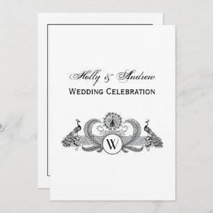 Invitation Pics vintages avec Monogramme