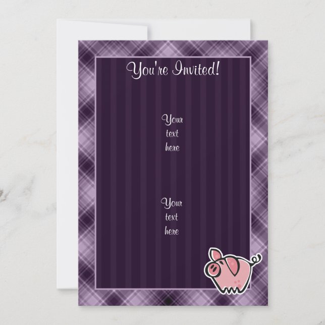 Invitation Pie pourpre (Devant)