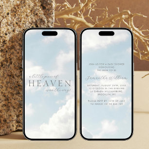 Invitation Pièce du Ciel Baby shower Téléchargement mobile