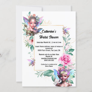 Invitation Pièce enchantée rose rose rose rose rose