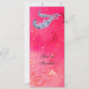 Invitation PIEDS DE DIAMONDE, étincelles roses