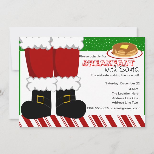 Invitation Pieds du Père Noël (Devant)