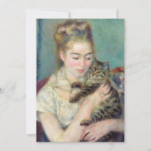 Invitation Pierre-Auguste Renoir - Femme au chat