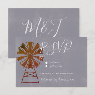 Invitation Pierre de moulin rustique moderne