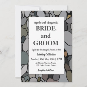 Invitation Pierre Pebbles Nature Mariage