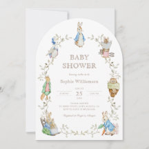 Pierre Rabbit Verdure Aquarelle Baby shower Arc