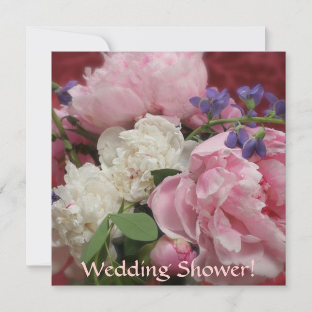 Invitation Pies roses et blanches (Devant)