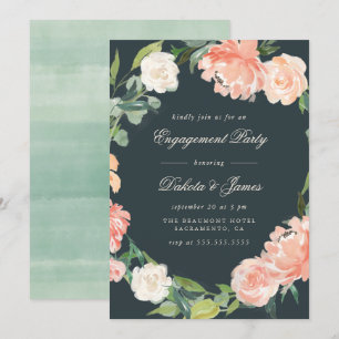 Invitation Pies roses et Eucalyptus