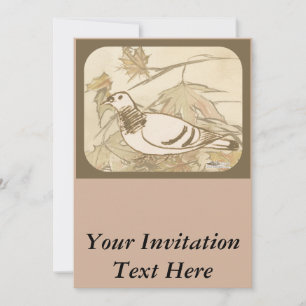 Invitation Pigeon dans les bois