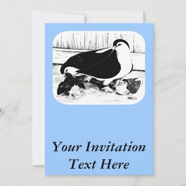 Invitation Pigeons de Lahore 1980 (Devant)