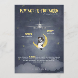 Invitation Pilotez-moi au mariage de la lune 2 - affiche de